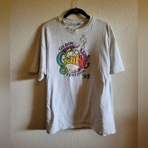 Rare Vintage Gilroy Garlic Festival 92' T-shirt Size XL